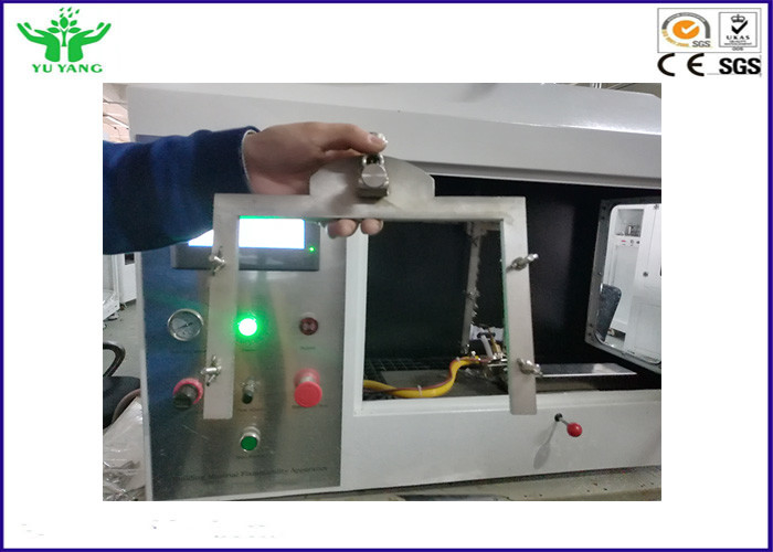 تست اشتعال پذیری منبع شعله تنها دستگاه رنگ سفید Iso 11925-2 استاندارد