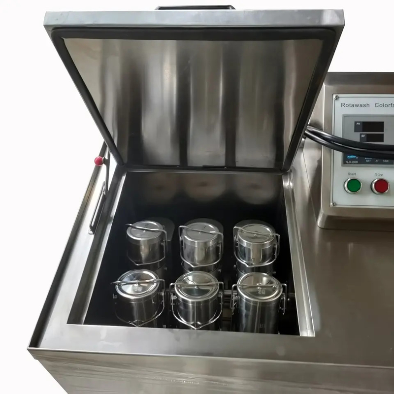 دستگاه مقاومت رنگی Rotawash با کارایی بالا برای آزمایش پارچه با بدن فولاد ضد زنگ و زمان اجرا قابل تنظیم