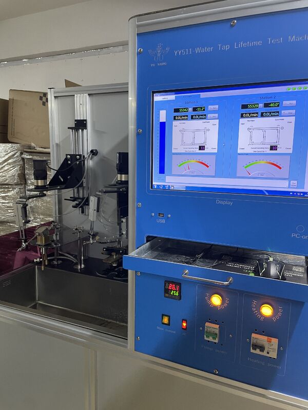 EN817 تست کننده عمر حرفه ای سوئیچ شیر، گردش آب خودکار با گرمایش، آزمایش همزمان دو ایستگاه برای ارزیابی دوام شیر