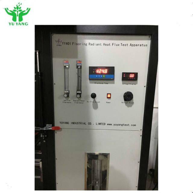 دستگاه تست شار حرارتی تابشی کفپوش مطابق با ISO 9239-1 ASTM E 846 با ارتفاع شعله قابل تنظیم 60-120 میلی متر و اندازه گیری شار حرارتی 0-15 کیلو وات بر متر مربع
