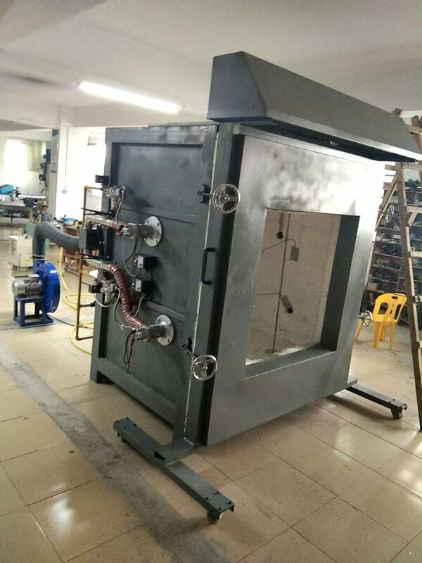 کوره آزمایش مقاومت آتش عمودی مطابق با ISO 834 با دمای 1200 °C و ساخت ماژولار