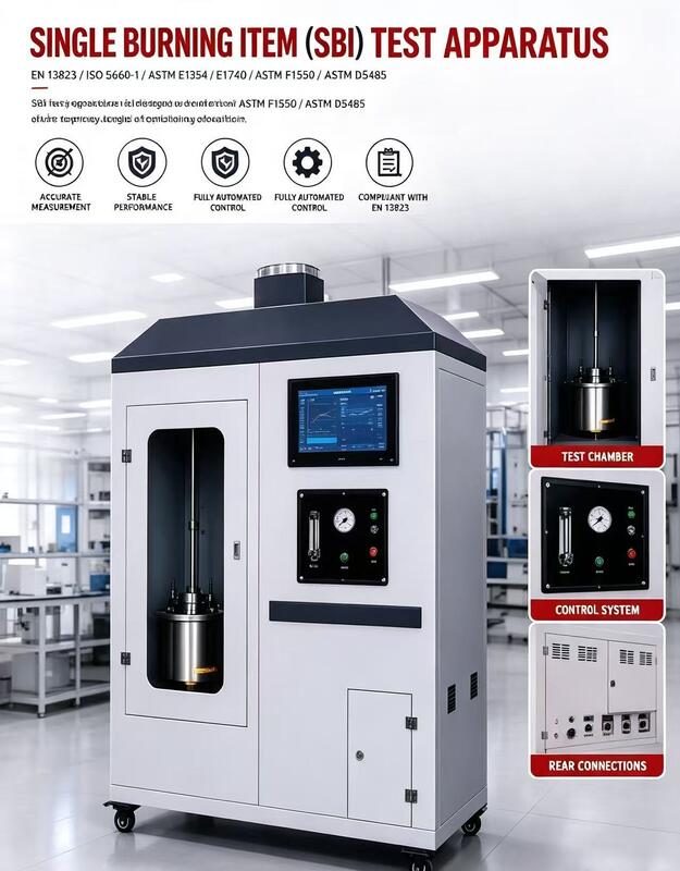 تست کننده قابل احتراق پلاستیک با UL94 ASTM D1929 IEC707 استانداردهای برای آزمایش دمای نقطه فلش و خود اشتعال