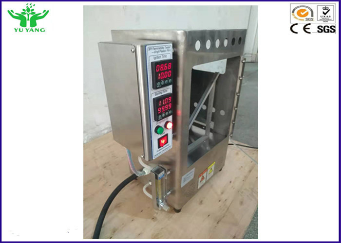 CPSC 16 CFR Part 1611 SPI تستر اشتعال پذیری وینیل پلاستیک فیلم AC 220V 50Hz 3A